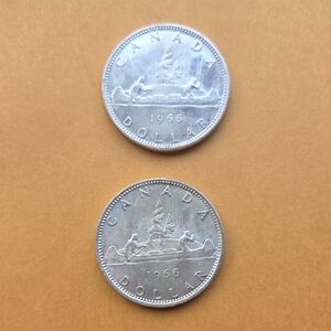 1966 Canada Silver Dollar Coins